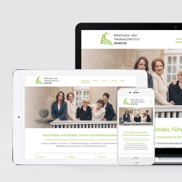 Webdesign für das Beratungs- und Trainingsinstitut Münster