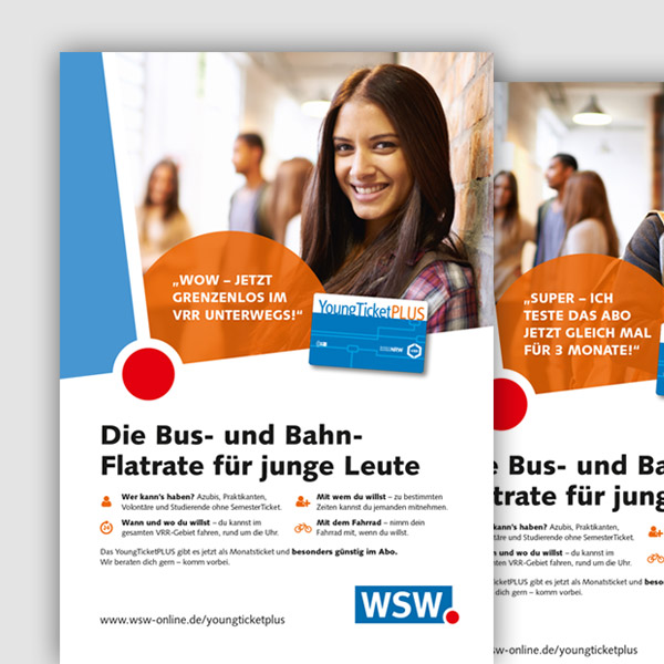 Kampagne YoungTicketPlus für die WSW mobil GmbH