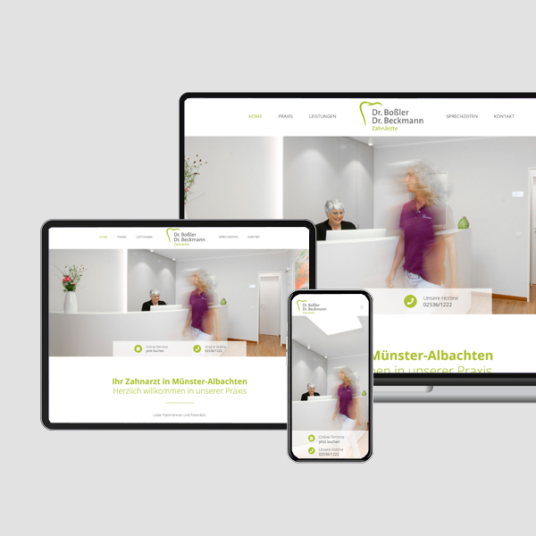 Zahnarztpraxis Albachten Website